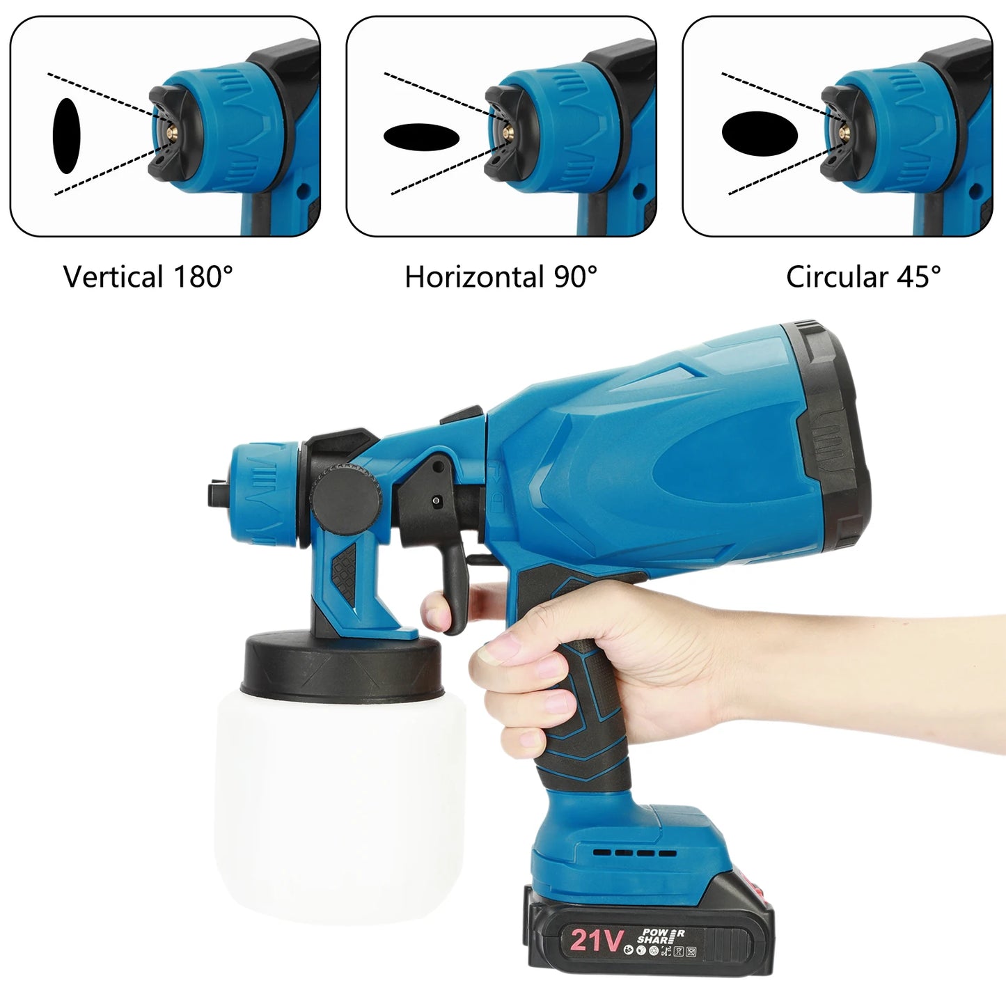 High-pressure Cordless Paint Sprayer with 2 Batteries