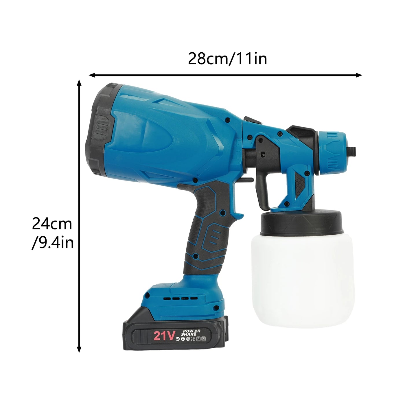 High-pressure Cordless Paint Sprayer with 2 Batteries