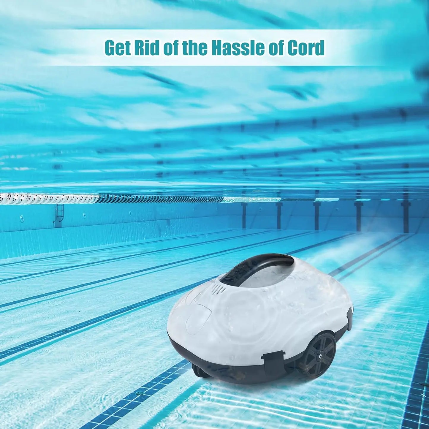 Cordless Pool Cleaner with 120 Mins Runtime, Auto-Parking, 2.5h Fast Charging
