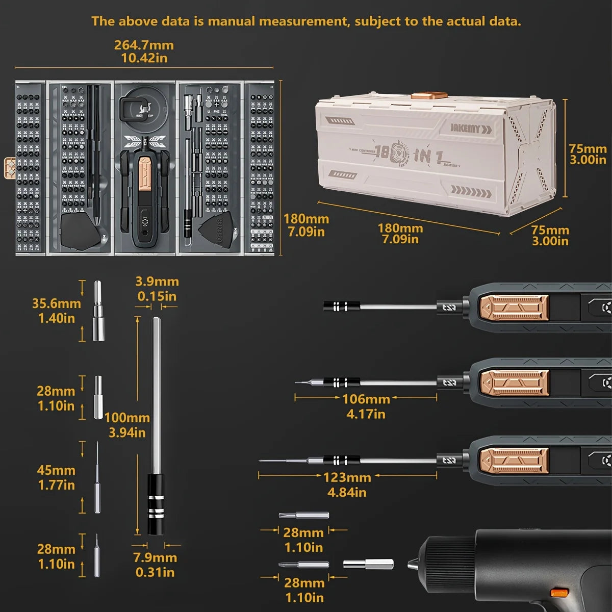 180 in 1 Precision Multifunctional Screwdriver Set