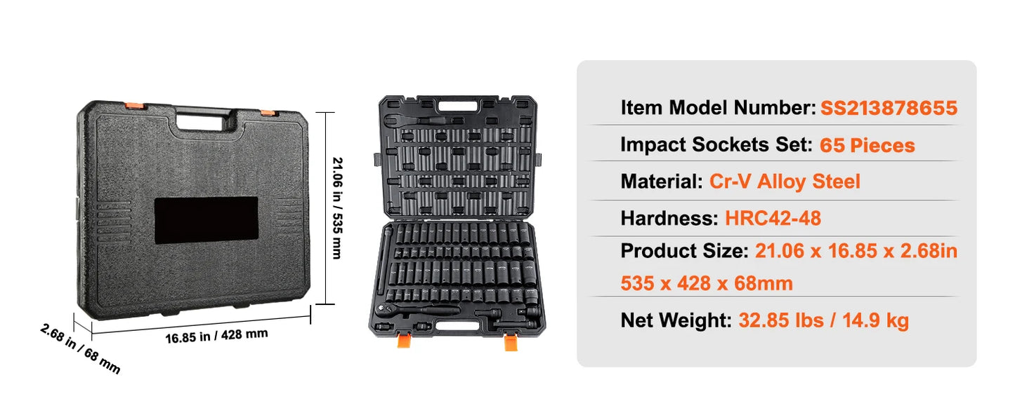 Drive Impact Socket Set