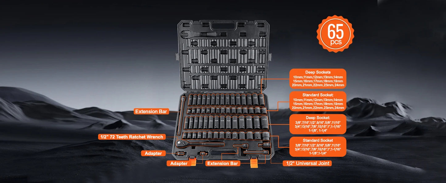 Drive Impact Socket Set