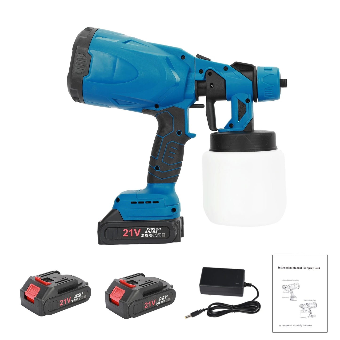 High-pressure Cordless Paint Sprayer with 2 Batteries