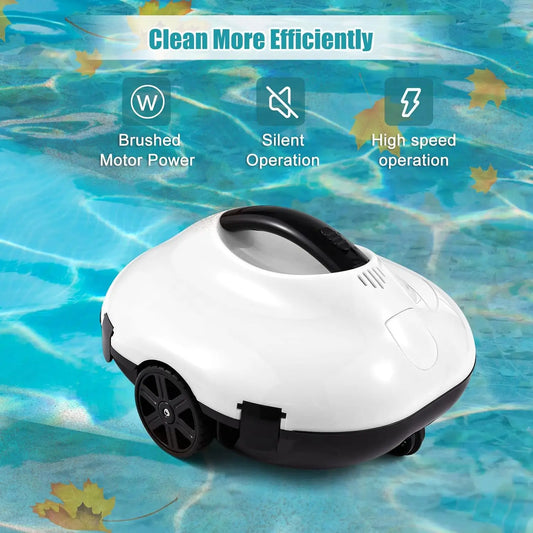 Cordless Pool Cleaner with 120 Mins Runtime, Auto-Parking, 2.5h Fast Charging