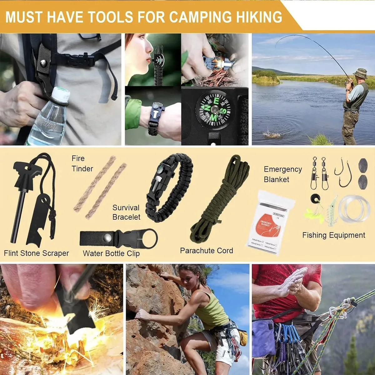 Survival Multi-Tool Shovel Kit