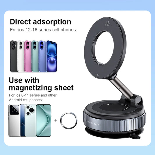 Magnetic Vacuum Adsorption Car Phone Mount 360°