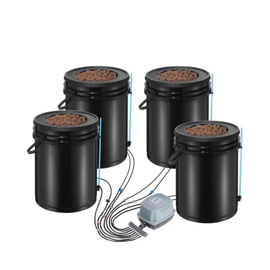 Hydroponic Growing System with Top Drip Kit Deep Water Culture 5-Gallon Buckets with Air Pump