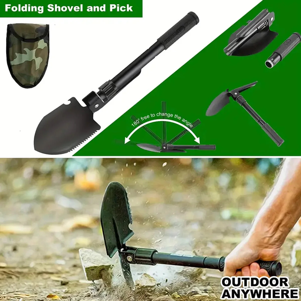 Survival Multi-Tool Shovel Kit